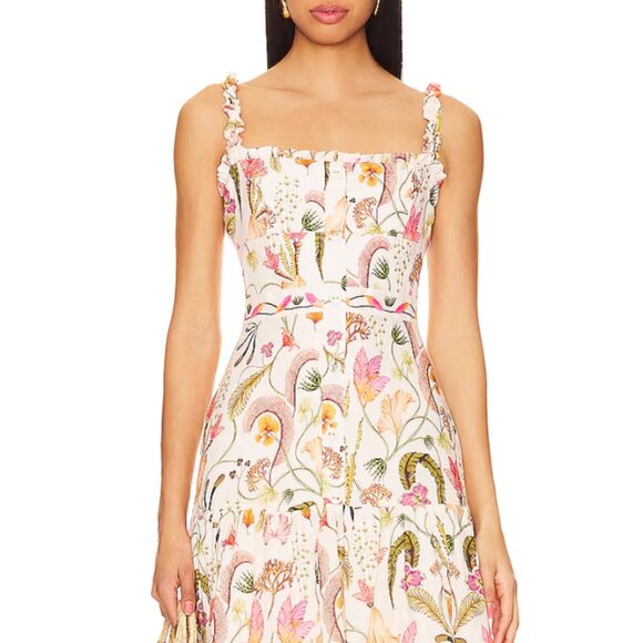 Agua by Agua Bendita Nispero Habitat Linen Midi Dress sz Medium - Picture 1 of 3